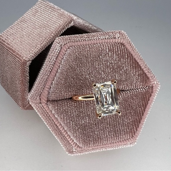 Moissanite Rose Gold Ring 10x7mm (app. 3.5 carat)